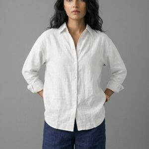 New Arrivals linen ivory shirt