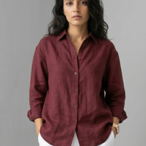 Collections linen wine shirt