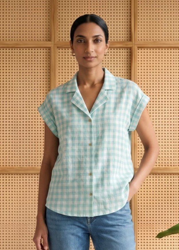 minty grid shirt minty grid shirt