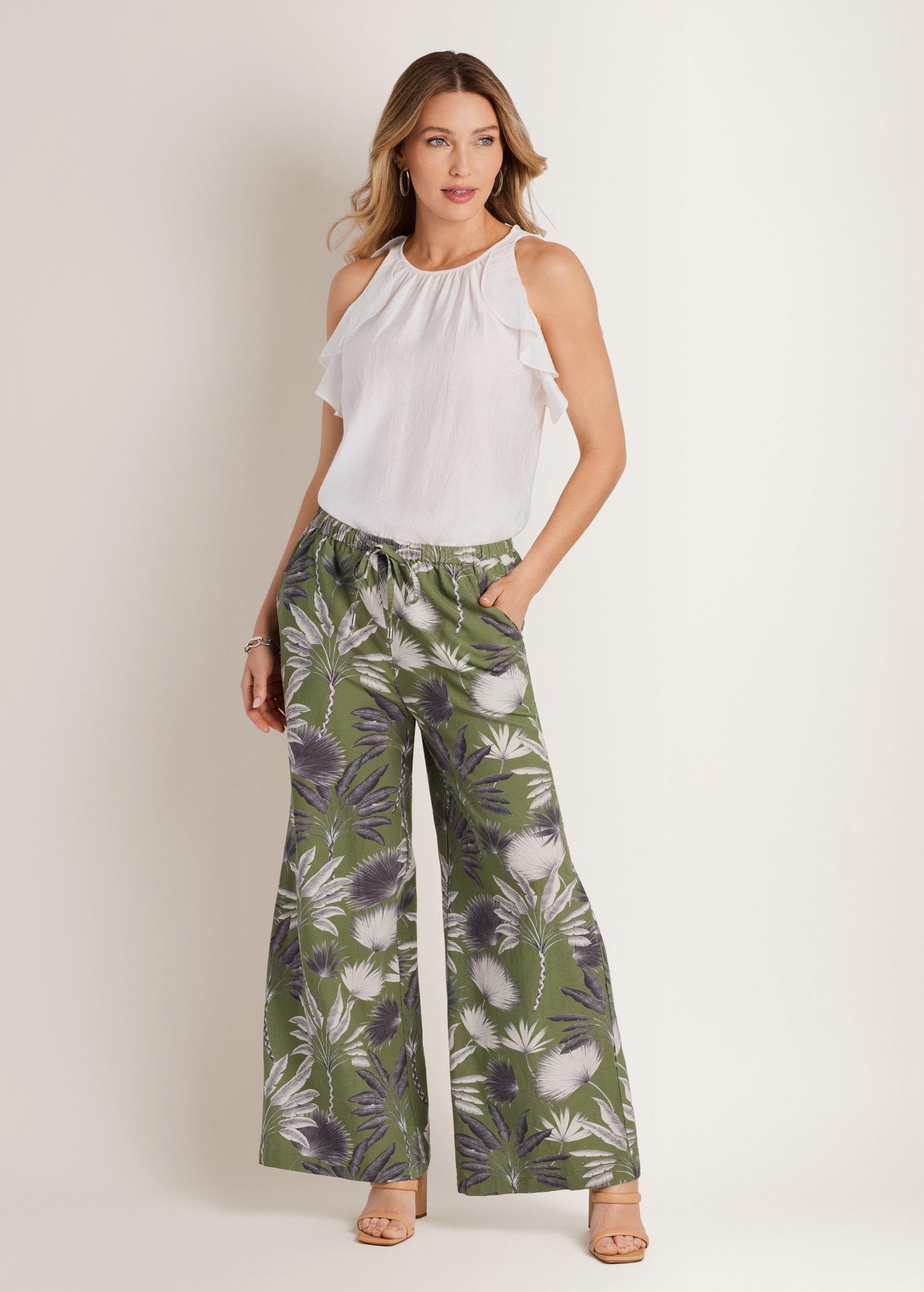 wide leg linen pant palm oasis wide leg linen pant palm oasis