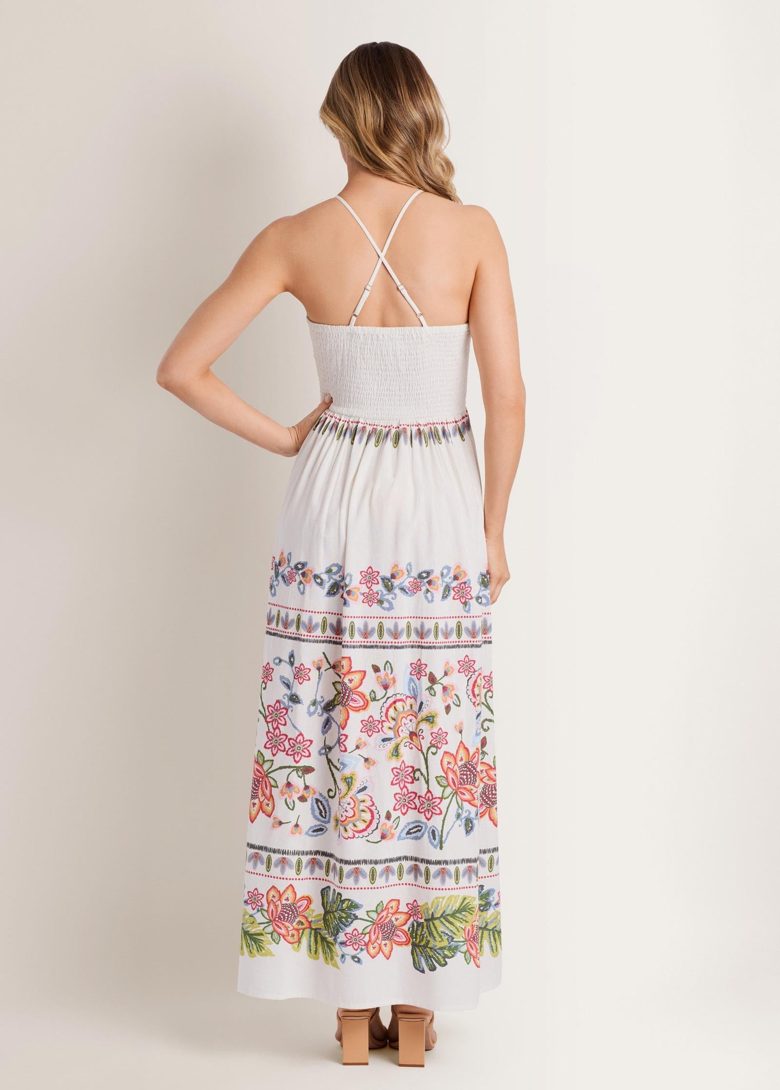 printed linen maxi dress hothouse botanical border printed linen maxi dress hothouse botanical border