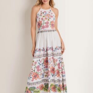 printed linen maxi dress hothouse botanical border