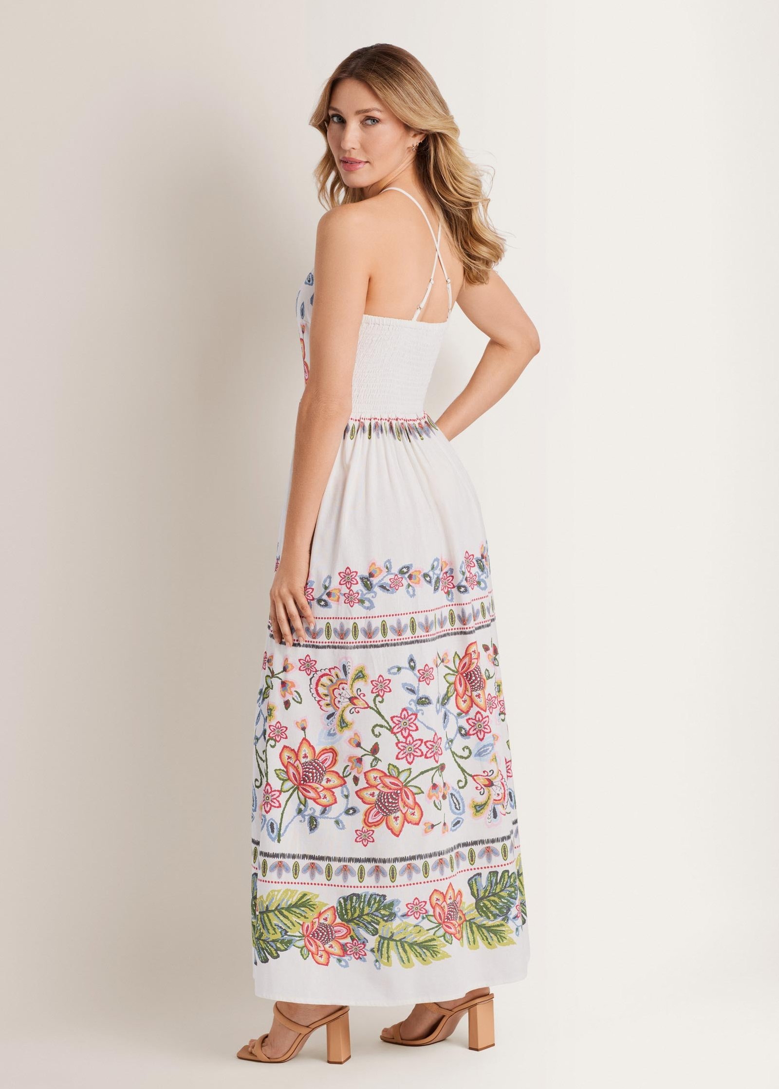 printed linen maxi dress hothouse botanical border printed linen maxi dress hothouse botanical border