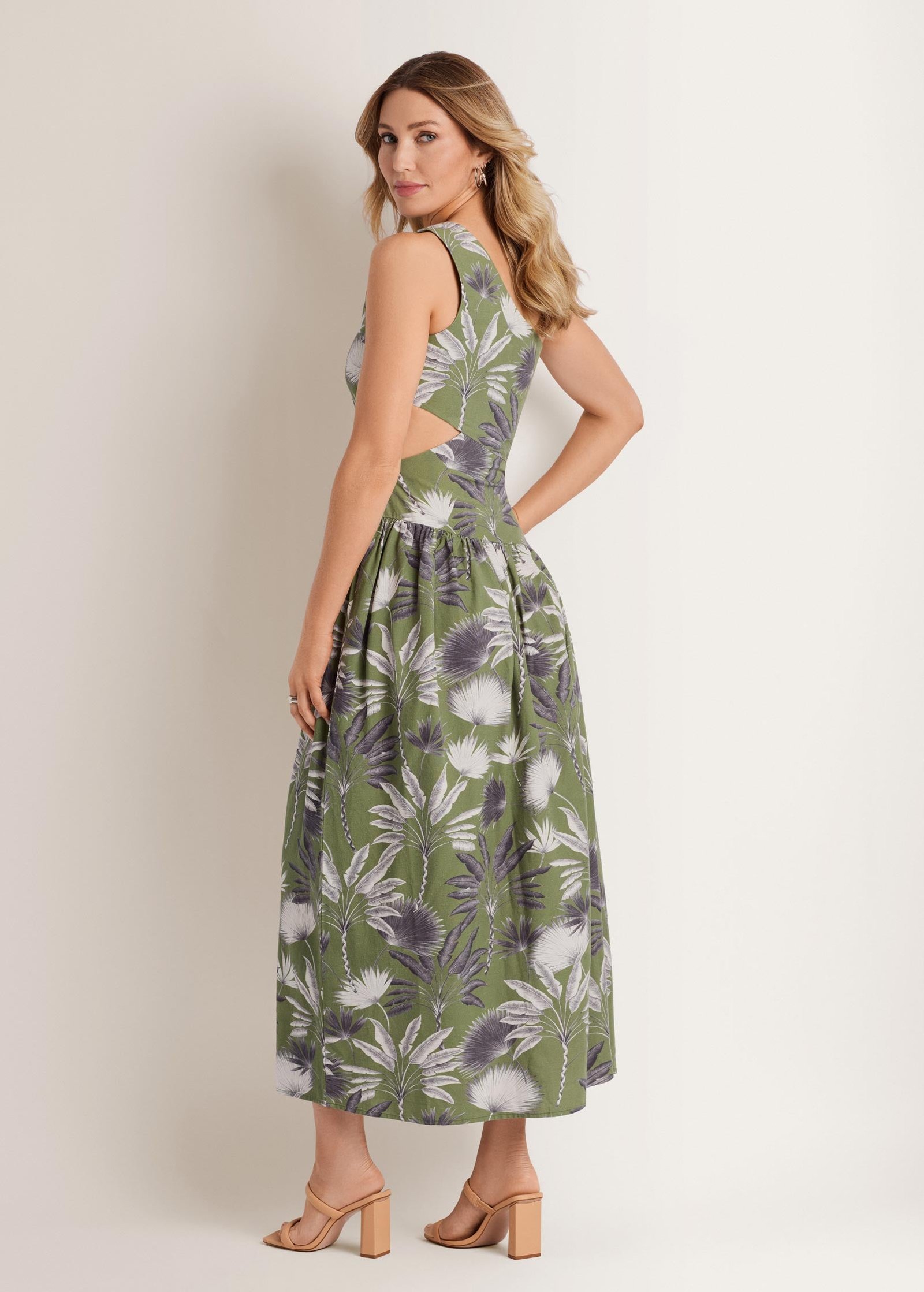 linen cutout maxi dress palm oasis linen cutout maxi dress palm oasis